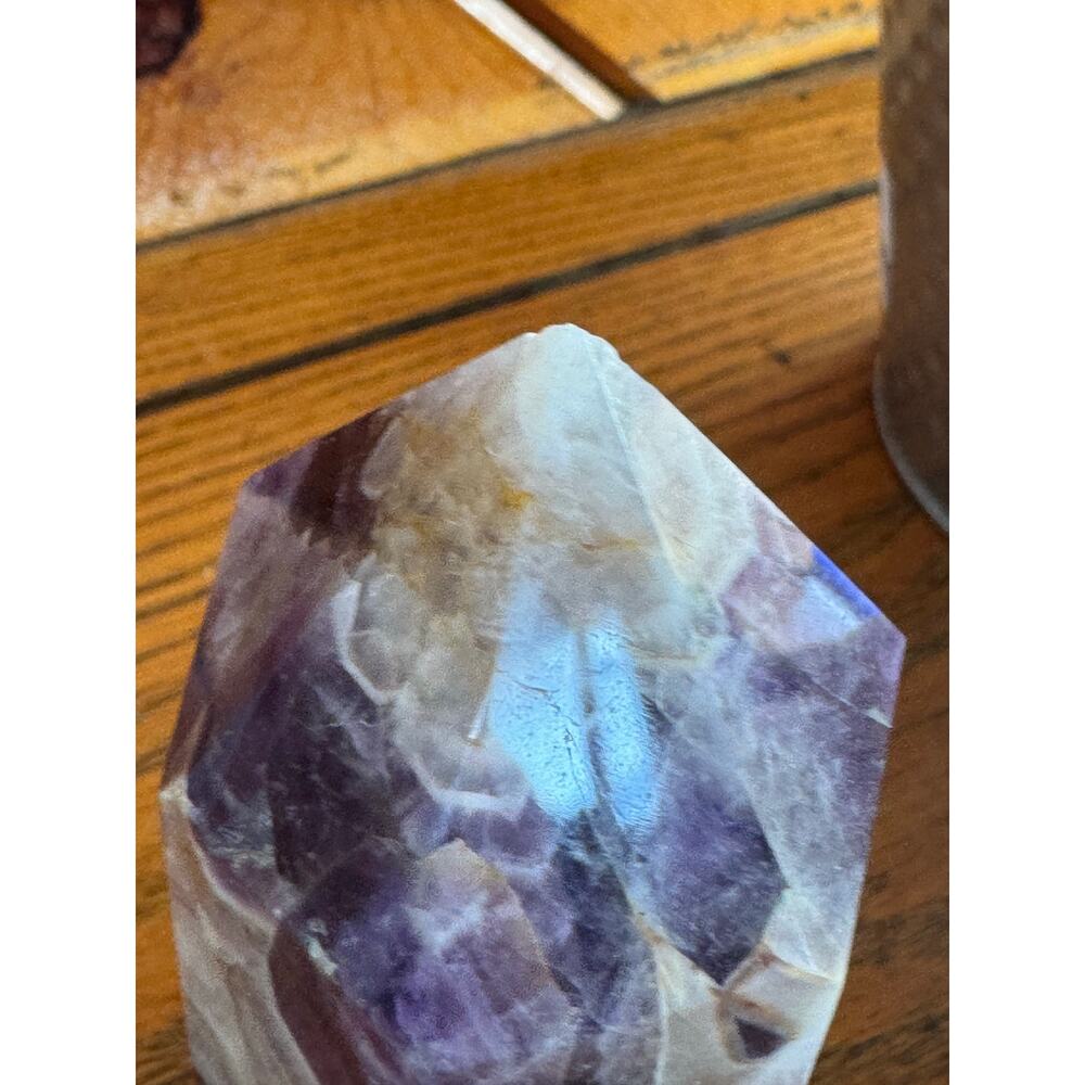 Chevron Amethyst Crystal Tower Polished Point 6–7 Inch - Picture 3 of 12